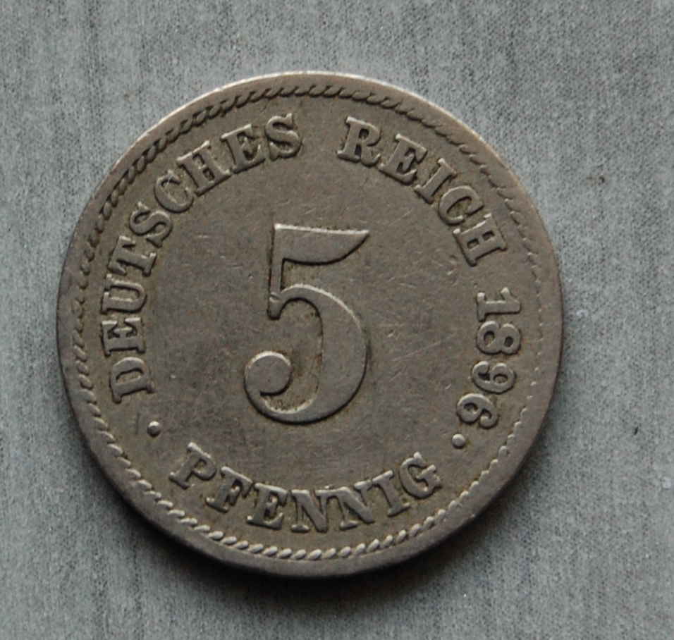  Kaiserreich 5 Pfennig 1896 J  ss   