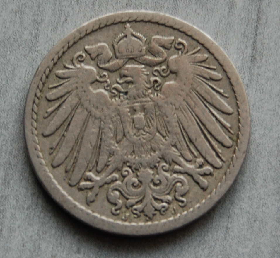  Kaiserreich 5 Pfennig 1896 J  ss   