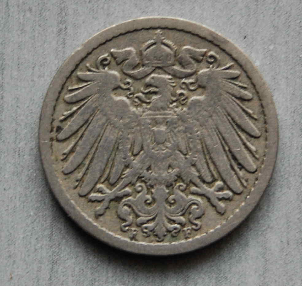  Kaiserreich 5 Pfennig 1893 F  ss   