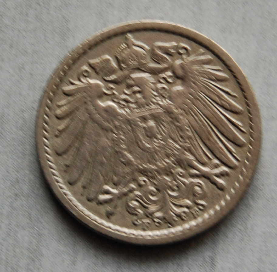  Kaiserreich 5 Pfennig 1904 F  vz   