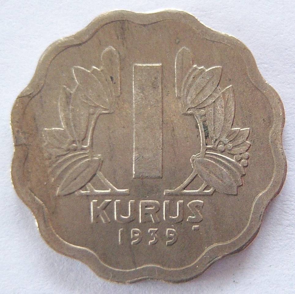  Türkei 1 Kurus 1939   
