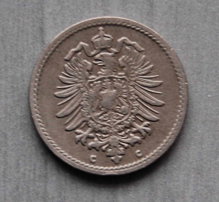  Kaiserreich 5 Pfennig 1874 C  vz   