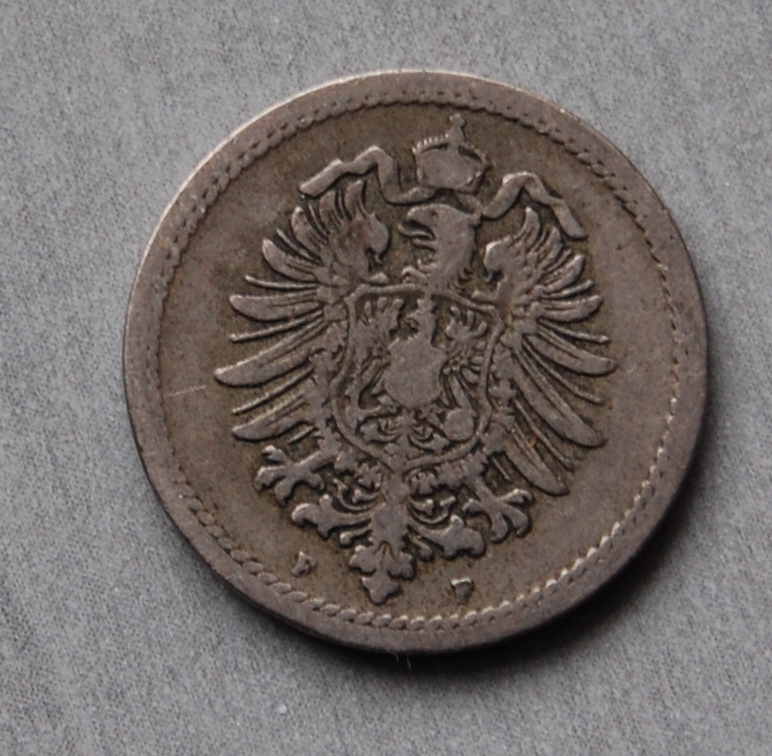  Kaiserreich 5 Pfennig 1874 F  ss   