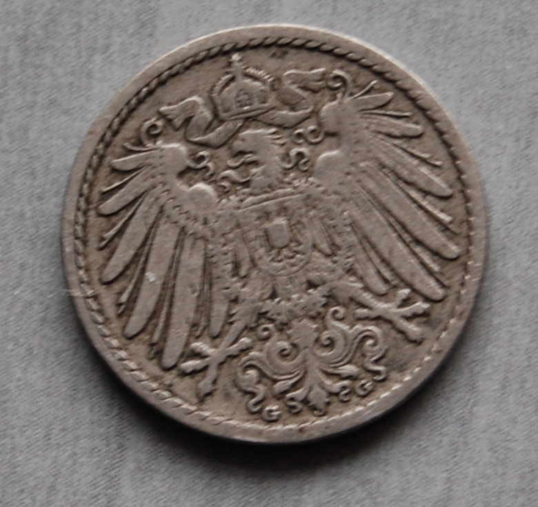  Kaiserreich 5 Pfennig 1899 G  ss   