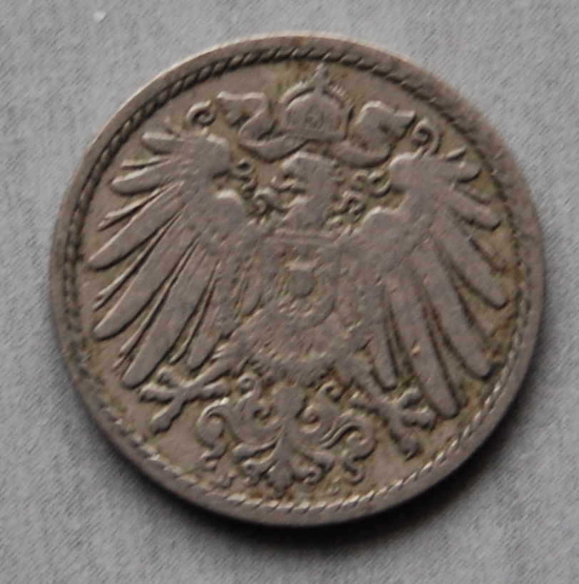  Kaiserreich 5 Pfennig 1904 J  ss   