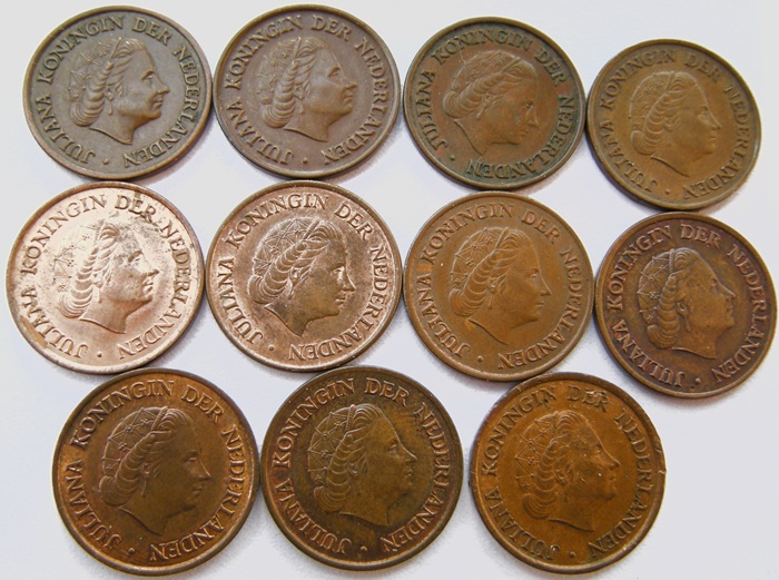  Niederlande 11 x 5 Cent 1950-1979   