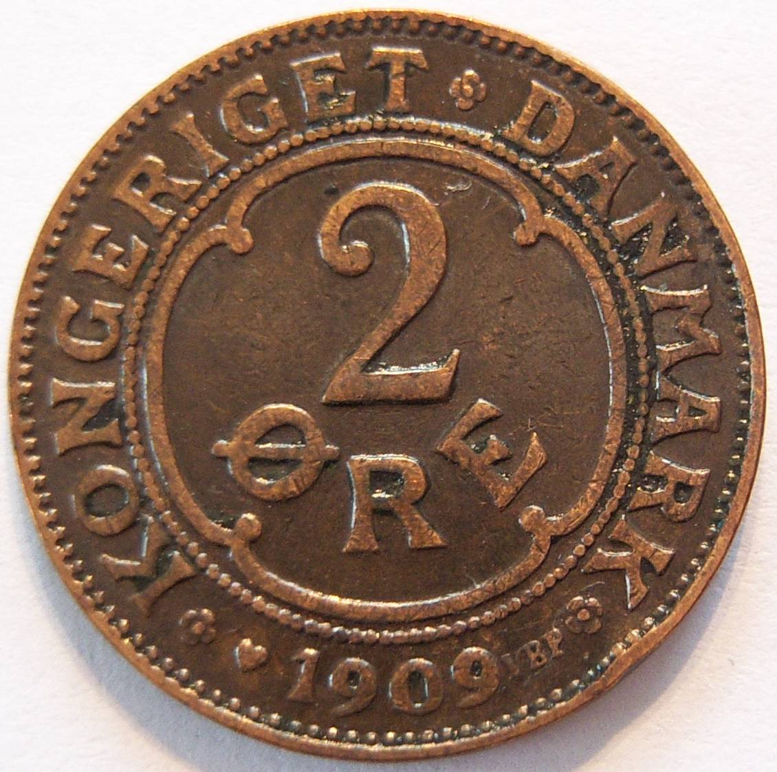  Dänemark 2 Öre 1909   