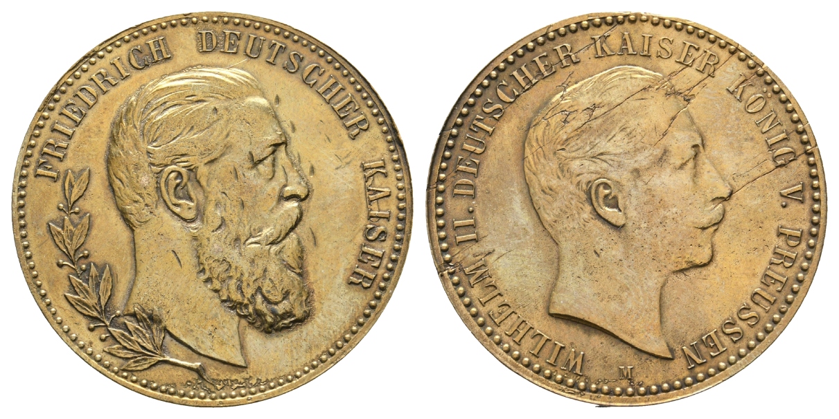  Preussen, o.J. Bronze; 20,30 g, Ø 39,0 mm   