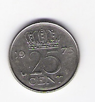  Niederlande 25 Cent N 1973 Schön Nr.67   