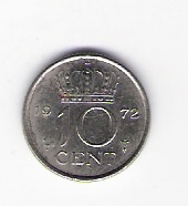  Niederlande 10 Cent N 1972 Schön Nr.66   
