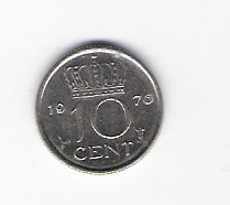  Niederlande 10 Cent N 1976 Schön Nr.66   
