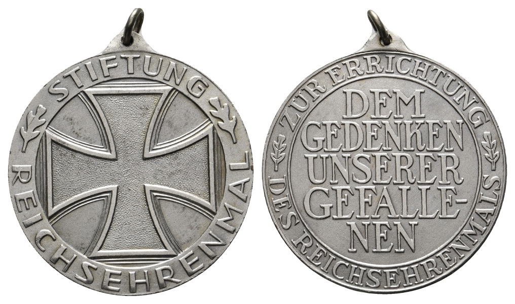  Medaille o.J.; versilbert, tragbar; 16,36 g, Ø 34,2 mm   