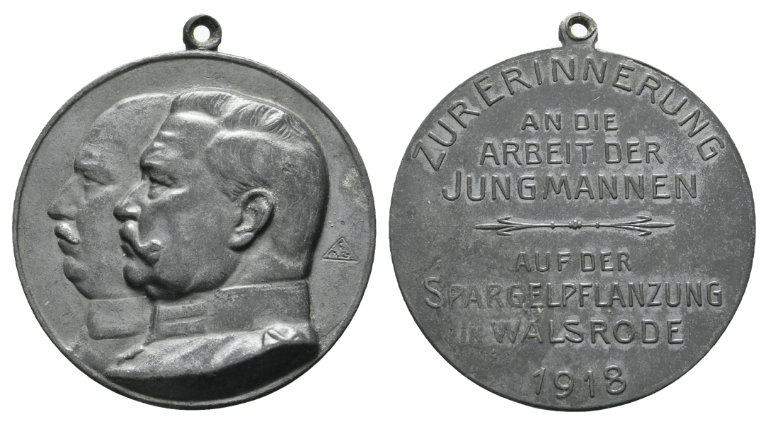  Walsrode, Medaille 1918; Zinklegierung, tragbar; 12,09g, Ø 34,9 mm   