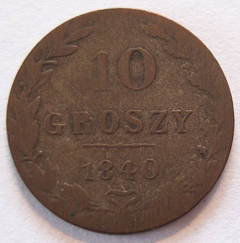  Polen 10 Groszy 1840 MW   