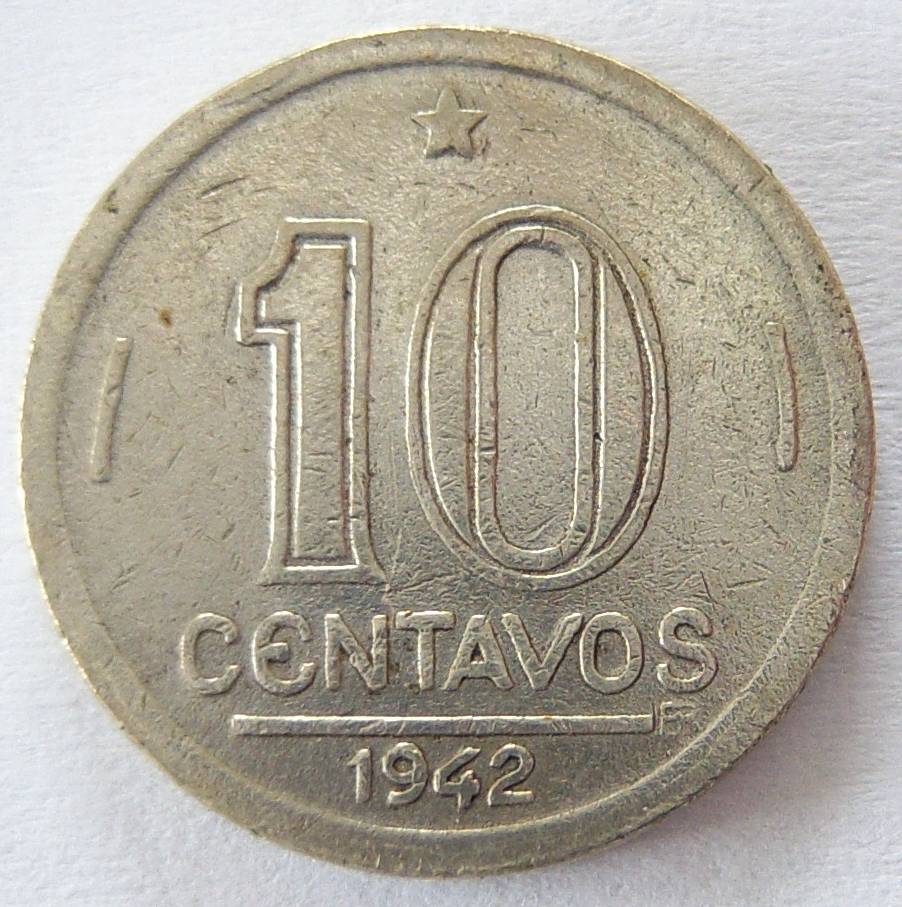  Brasilien 10 Centavos 1942   