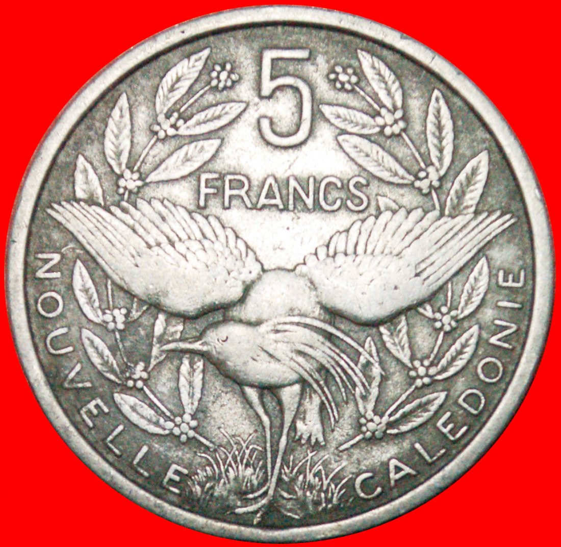  * FRANCE KAGU BIRD: NEW CALEDONIA ★ 5 FRANCS 1952! LOW START ★ NO RESERVE!   
