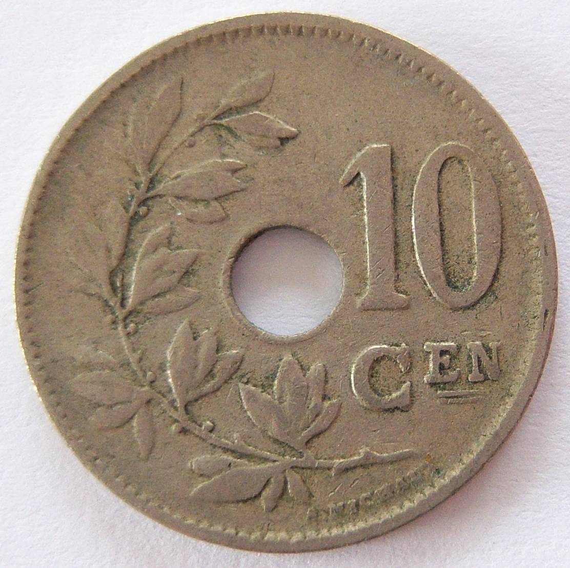  Belgien 10 Centimes 1922 BELGIE   