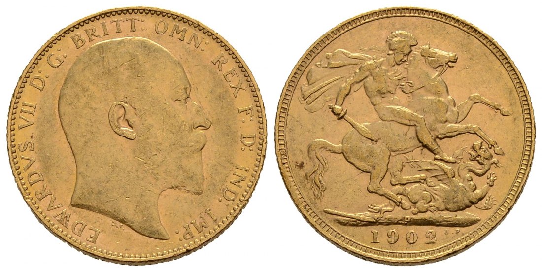 PEUS 3823 Grossbritannien / Australien 7,32 g Feingold. Eduard VII. (1901 - 1910) Sovereign GOLD 1902 P Perth Sehr schön