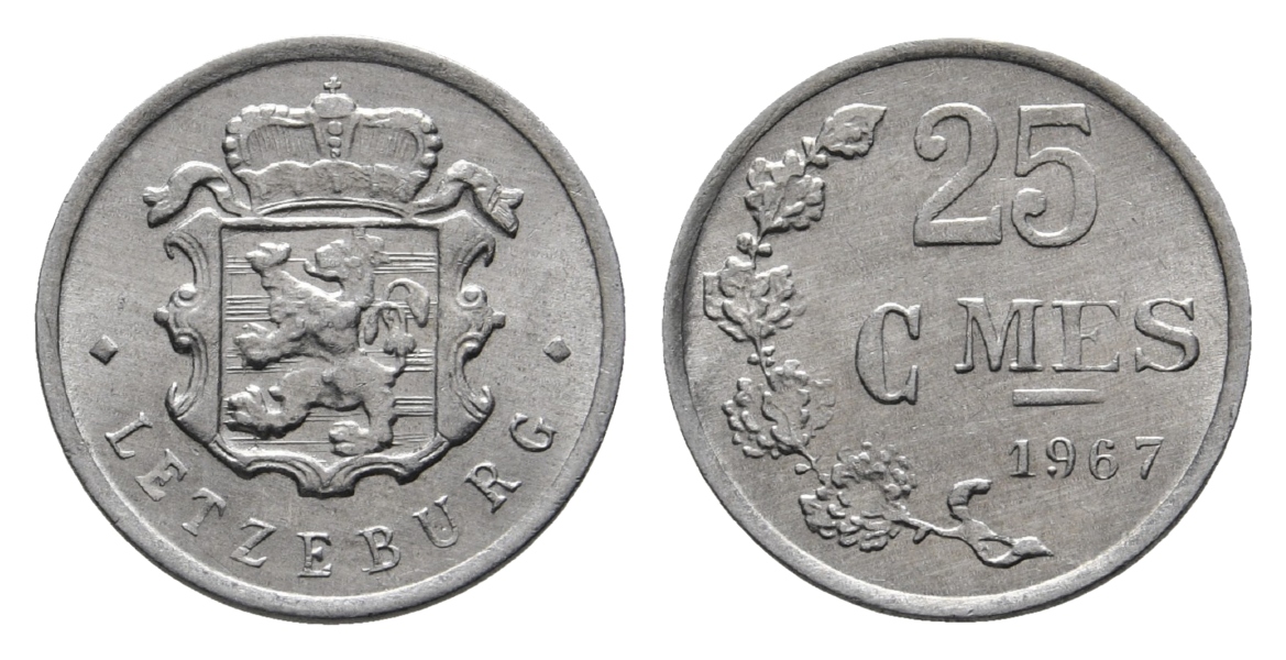  Luxenburg; Letzeburg, 25 Centimes 1967   