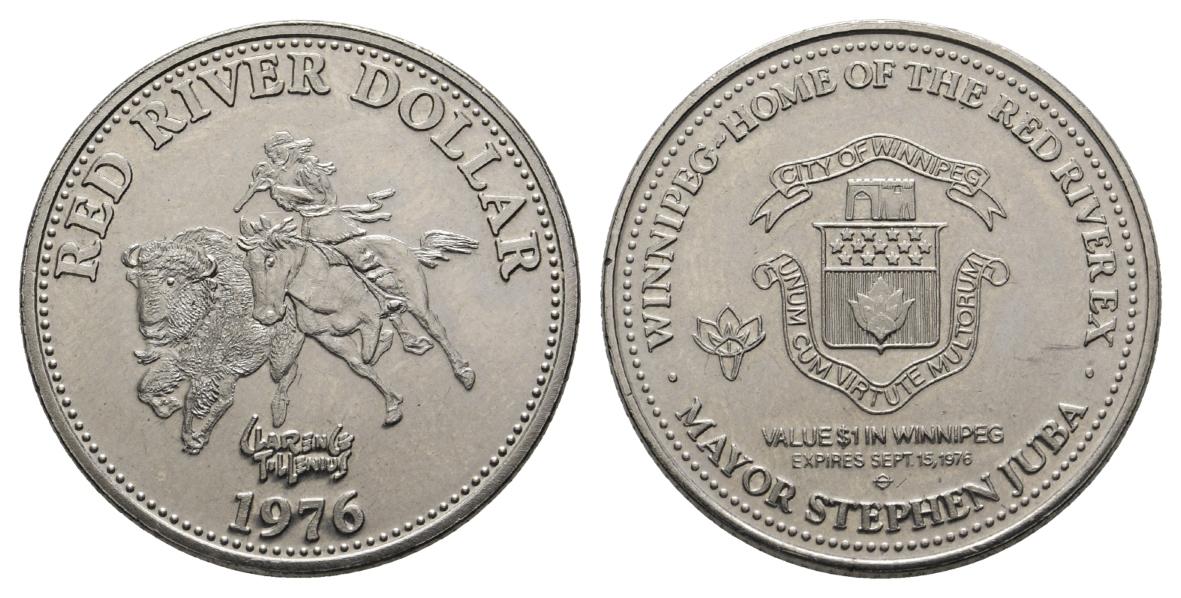  Canada; Red River Dollar 1976   