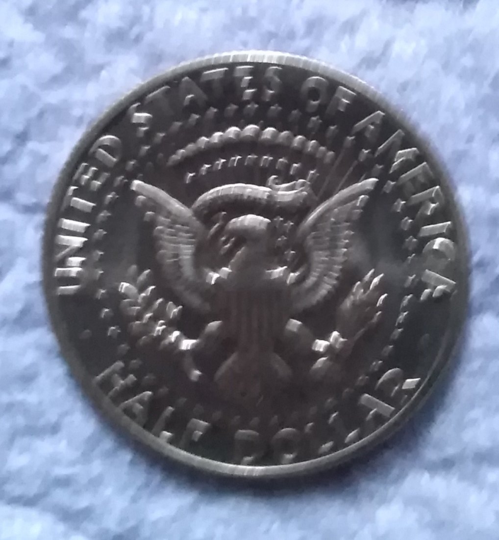  Half Silberdollar 900er, Silber, USA, J.F. Kennedy 1965 in Kapsel   