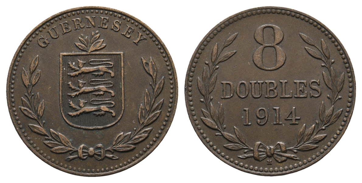  Birmingham, Guernsey, 8 Doubles 1914 H   