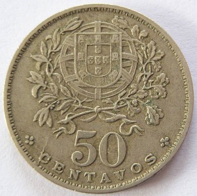  Portugal 50 Centavos 1928 K-N VZ !! SELTENE ERHALTUNG !!   