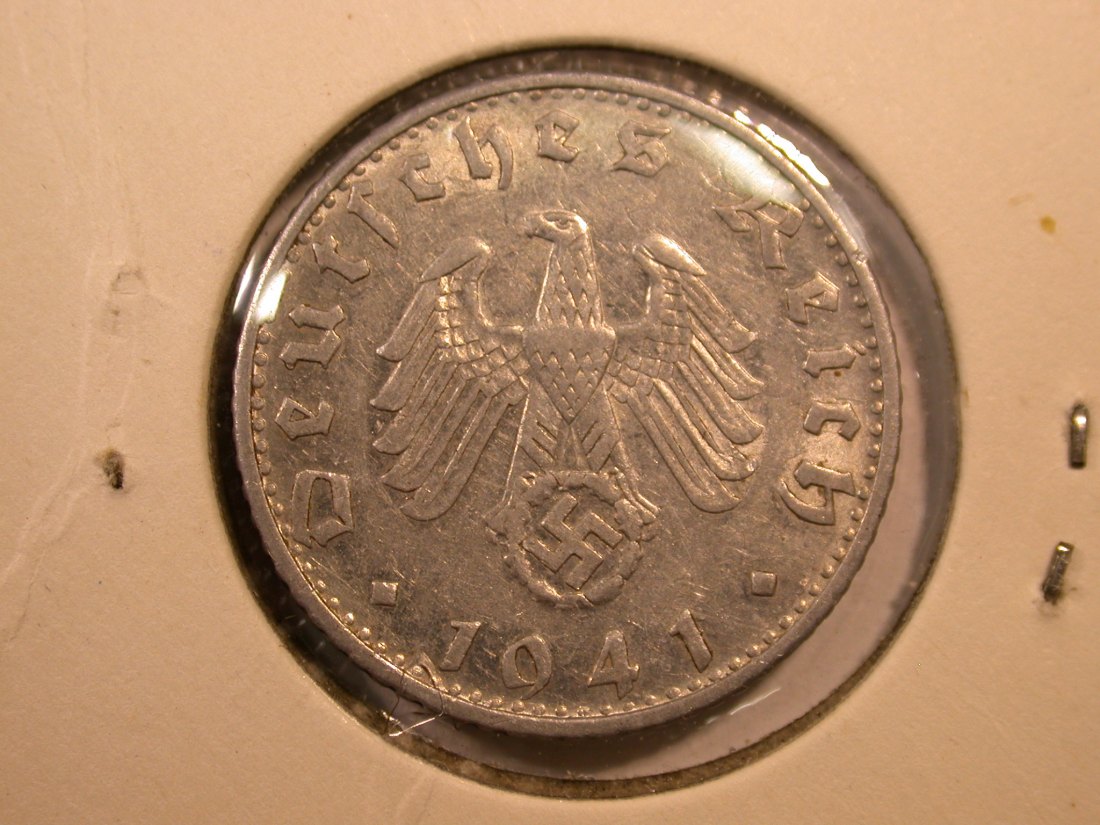  E04  3. Reich  50 Pfennig  1941 B in f.vz   Originalbilder   
