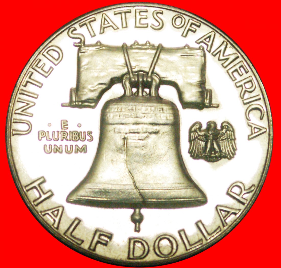  · PP LIBERTY BELL: USA ★ 1/2 DOLLAR 1963 FRANKLIN (1706–1790)! OHNE VORBEHALT!   