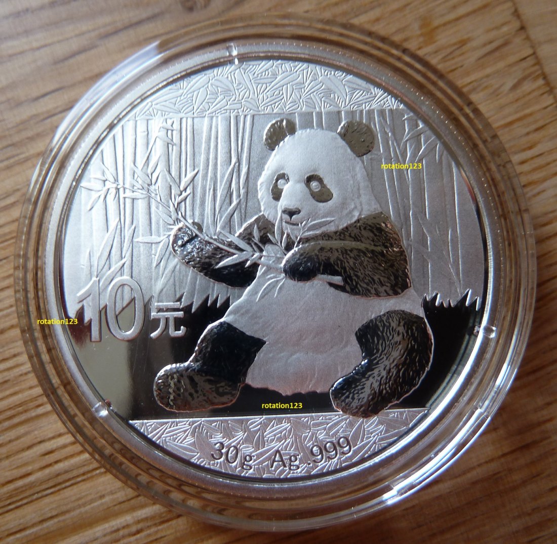  China Panda 10 Yuan 2017 - BU - .999 Ag in original Kapsel   