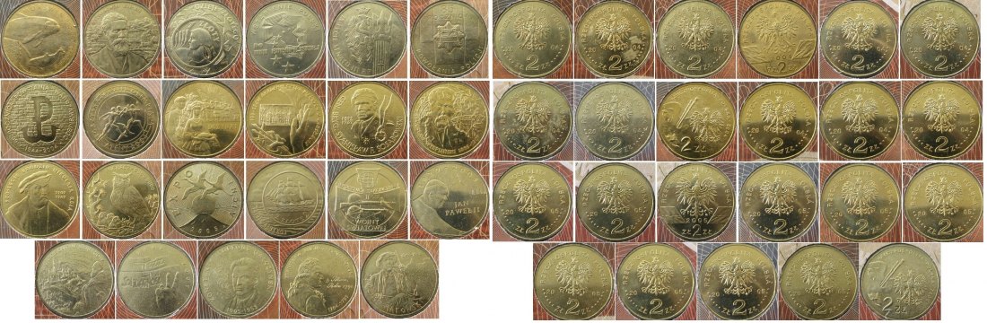  2004-2005 ,Numismatische Sammlungen, eine Serie von 23 polnischen Münzen in einem Album   