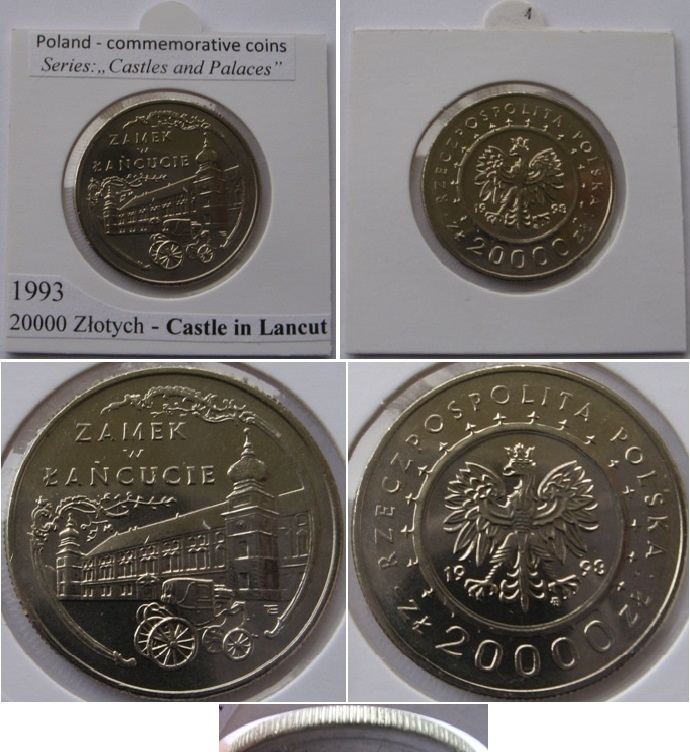  1993,Poland, 20000 Zloty commemorative coin: „Castle in Lancut”   