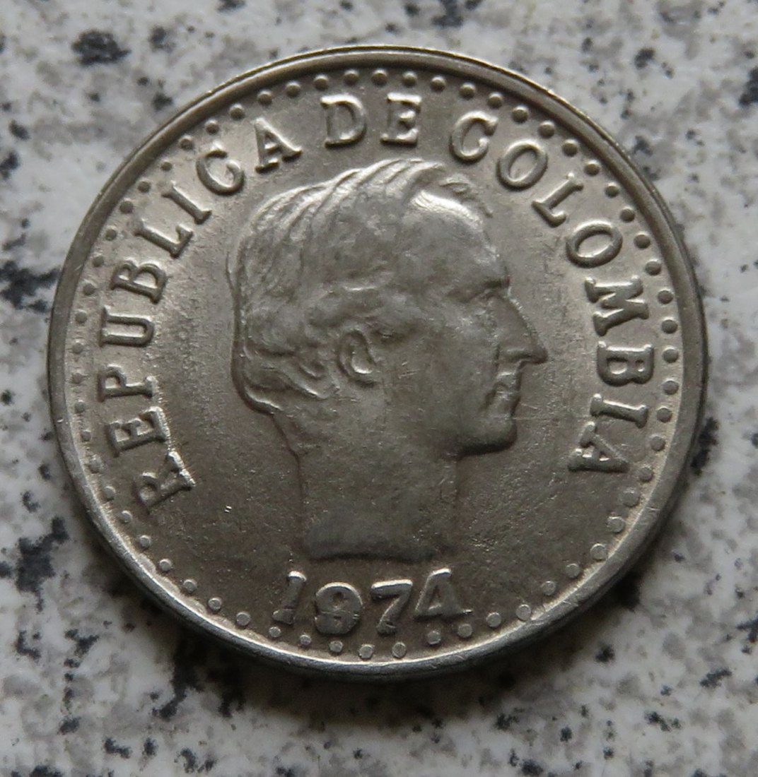  Columbien 20 Centavos 1974, Erhaltung   