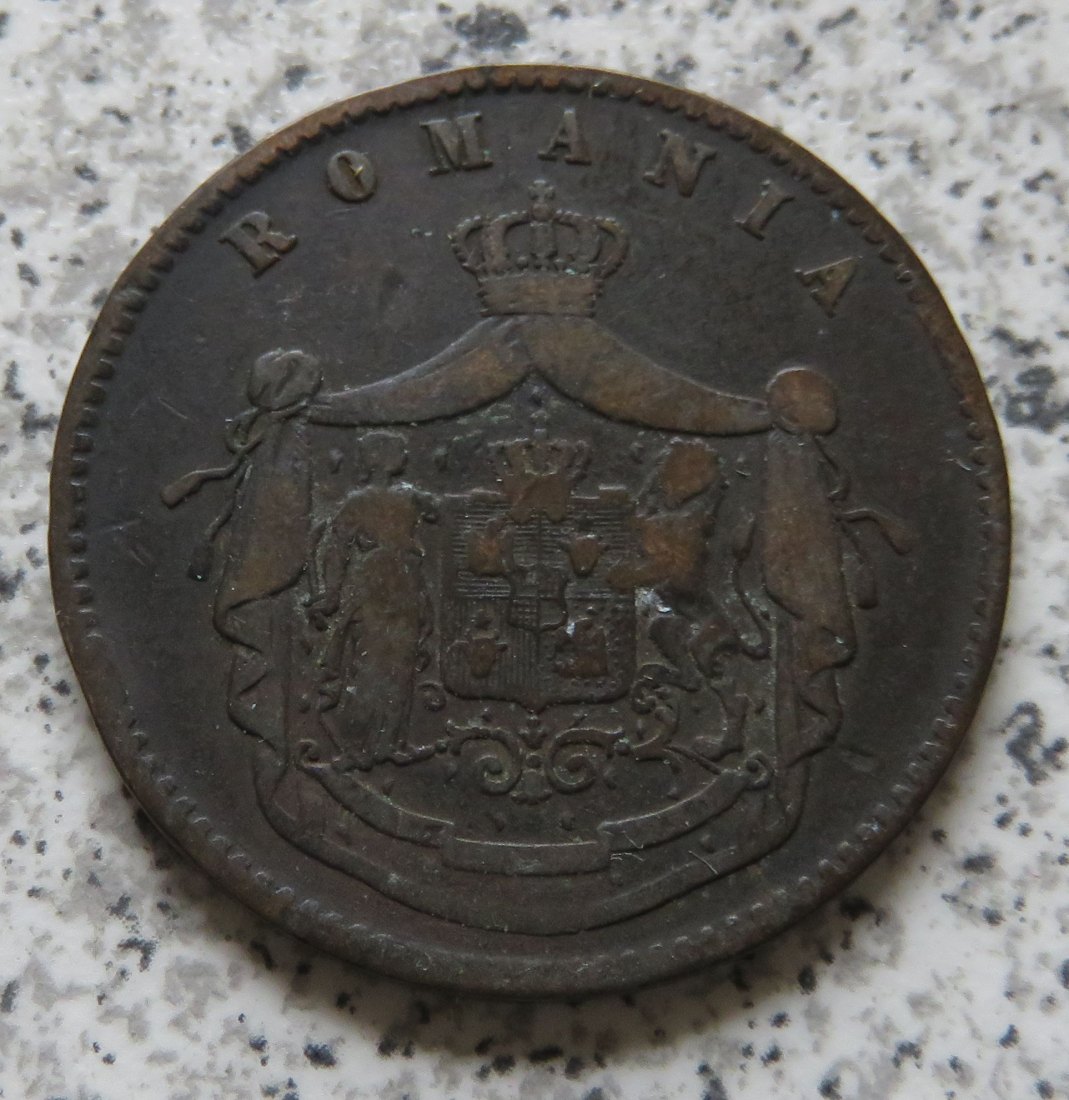  Rumänien 10 Bani 1867 Heaton   