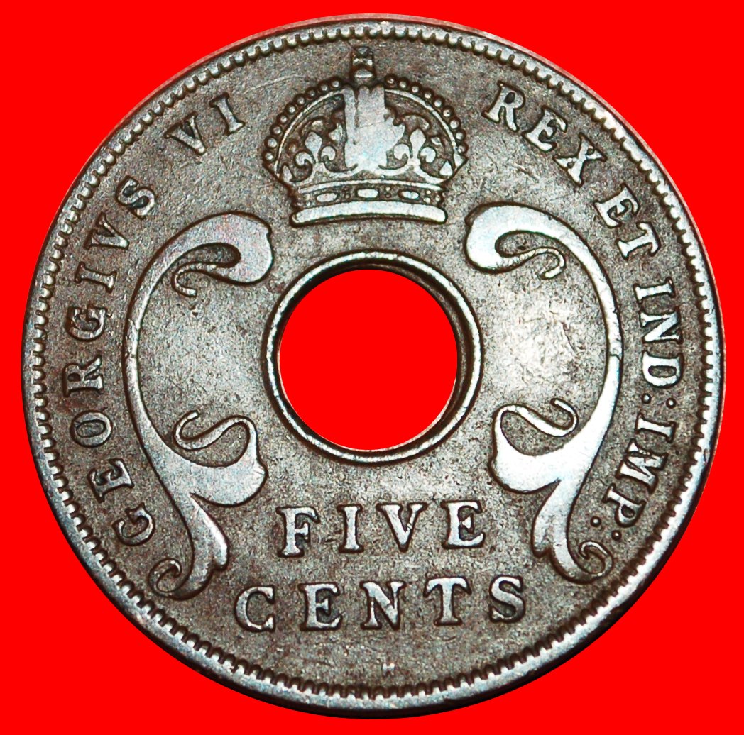  • GREAT BRITAIN (1937-1943): EAST AFRICA★5 CENTS 1937H! George VI (1937-1952) LOW START★ NO RESERVE!   