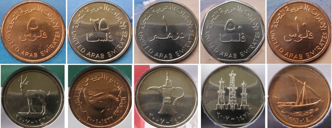  1997-2007, United Arab Emirates , a coins-set/blister   
