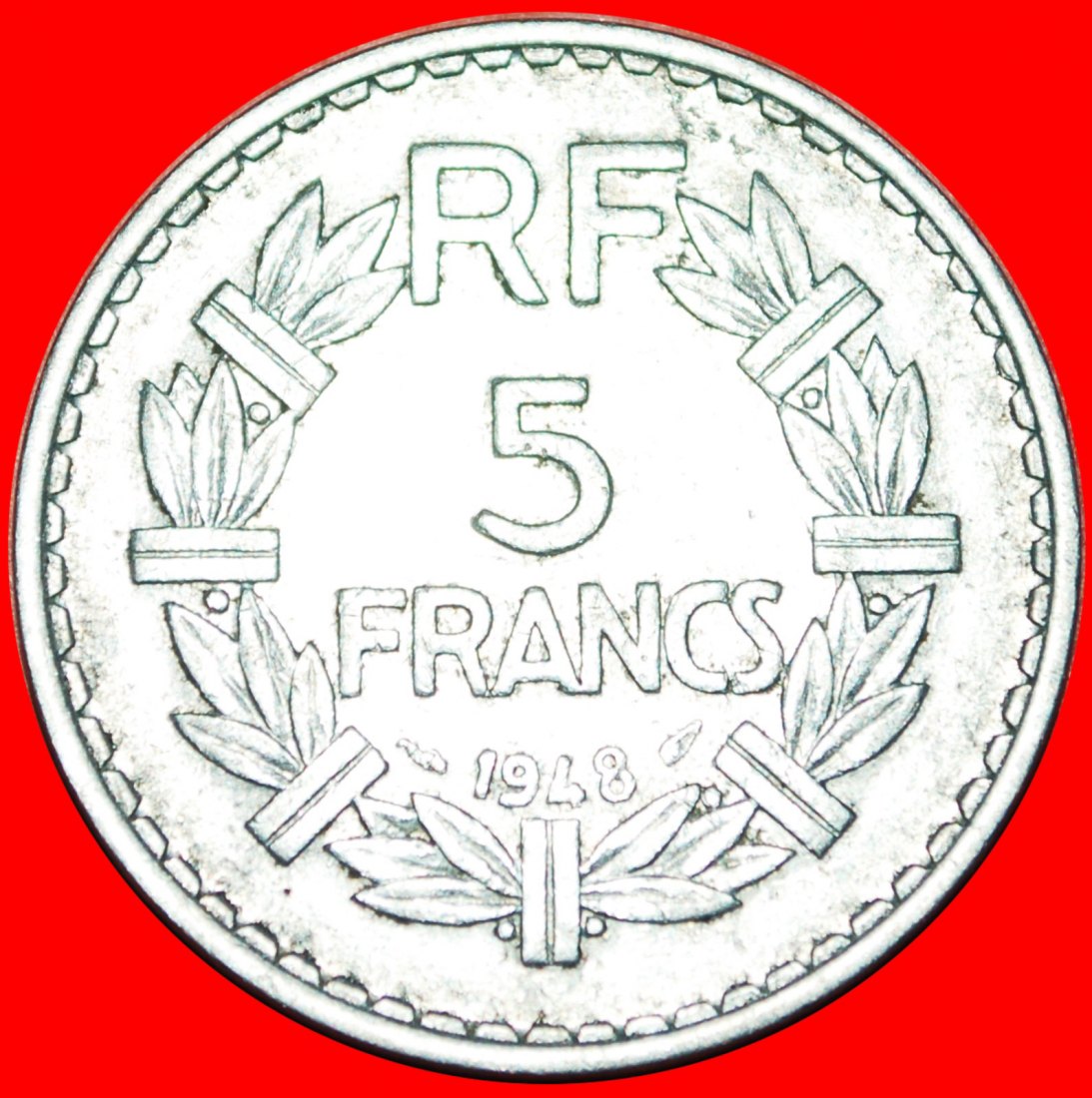  • GESCHLOSSEN 9: FRANKREICH ★ 5 FRANCS 1948 RARITÄT! OHNE VORBEHALT!   