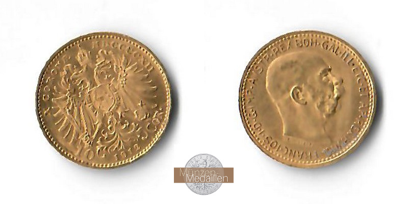 Österreich MM-Frankfurt Fein gold: 3,05g 10 Kronen 1912 NP 