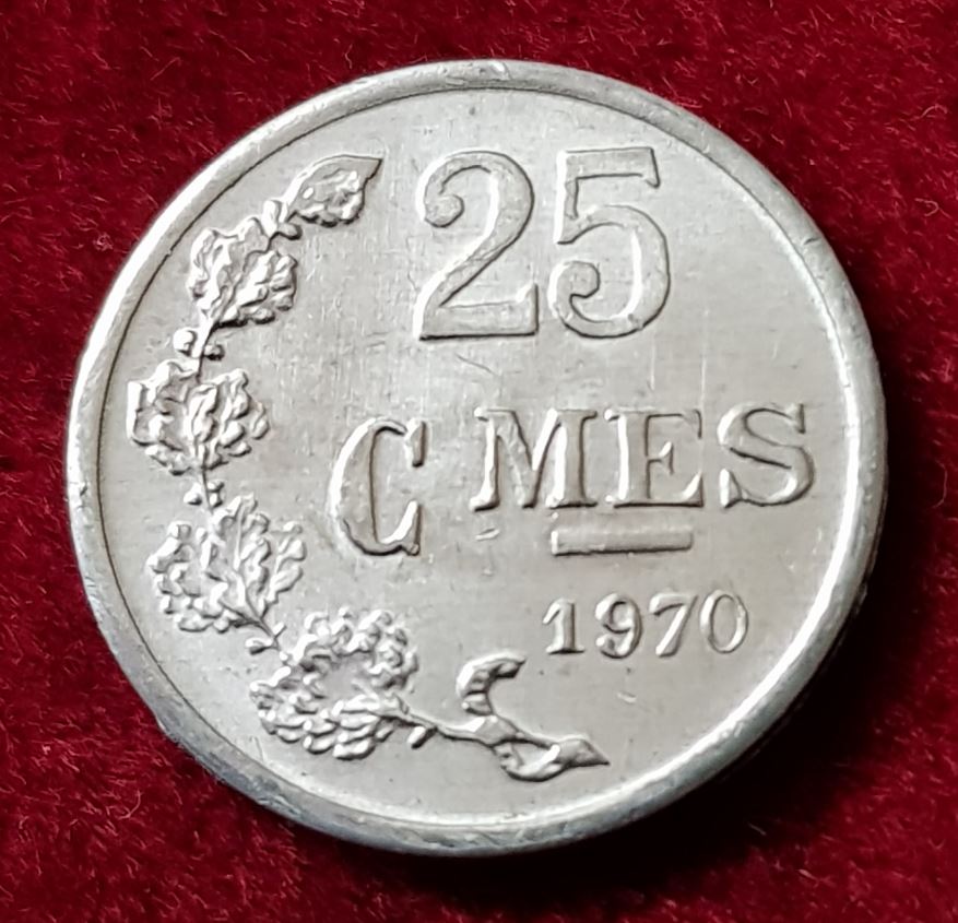  1(10) 25 Centimes (Luxemburg) 1970 in UNC ......................................... von Berlin_coins   