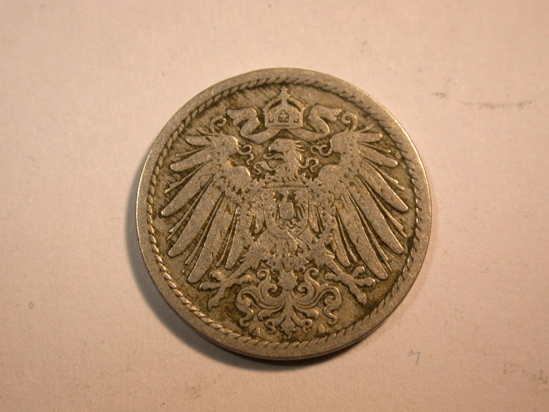  F10  KR  5 Pfennig 1892 A in ss  Originalbilder   