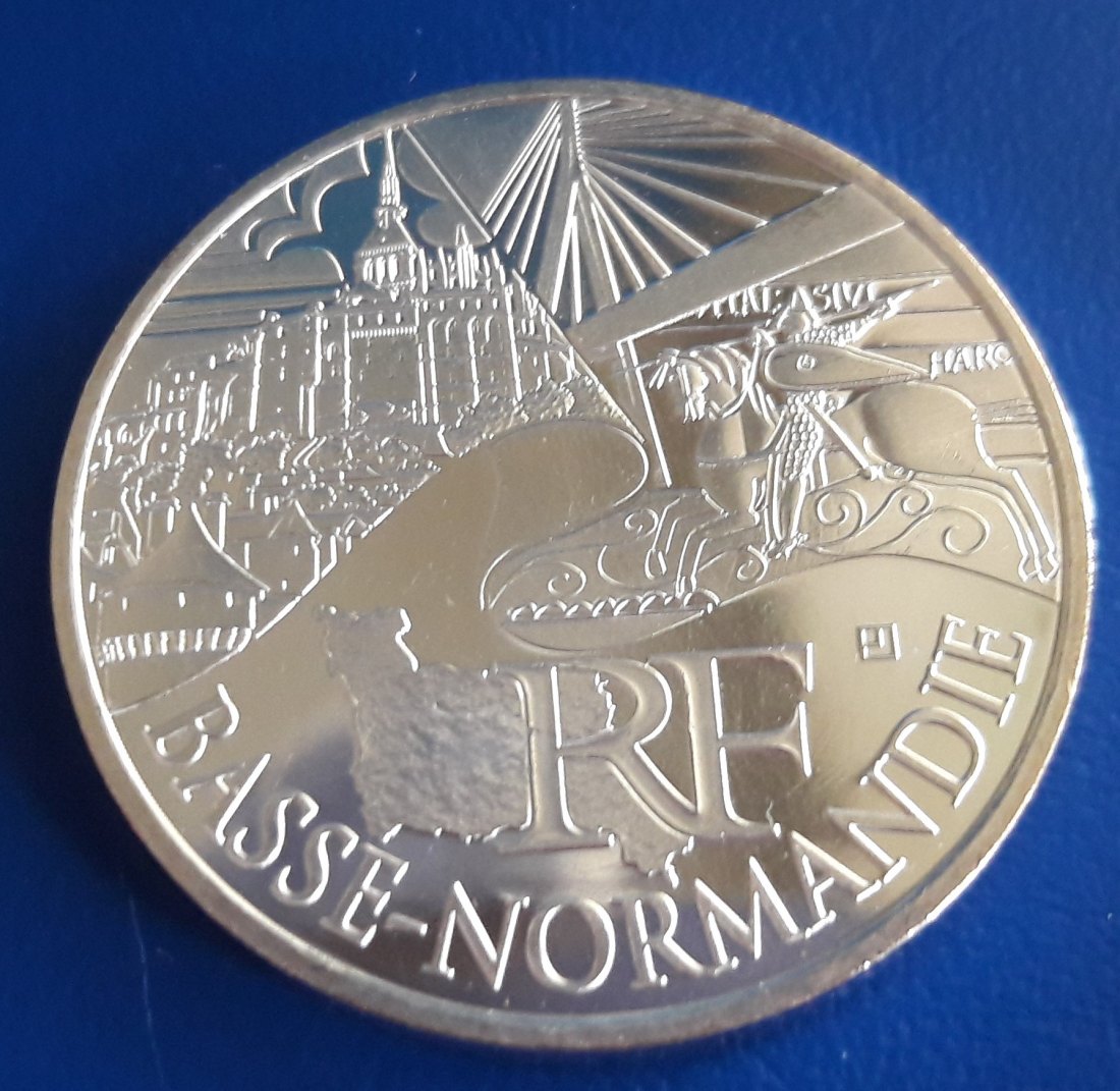  Frankreich - 10 Euro 2011 - aus Regionenserie - Basse Normandie - Silber   