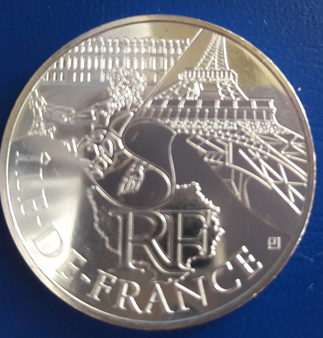  Frankreich - 10 Euro 2011 - aus Regionenserie - Ile de France - Silber   