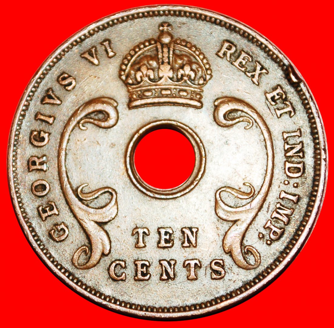  • SOUTH AFRICA: EAST AFRICA ★ 10 CENTS 1945SA! George VI (1937-1952) LOW START★ NO RESERVE!   