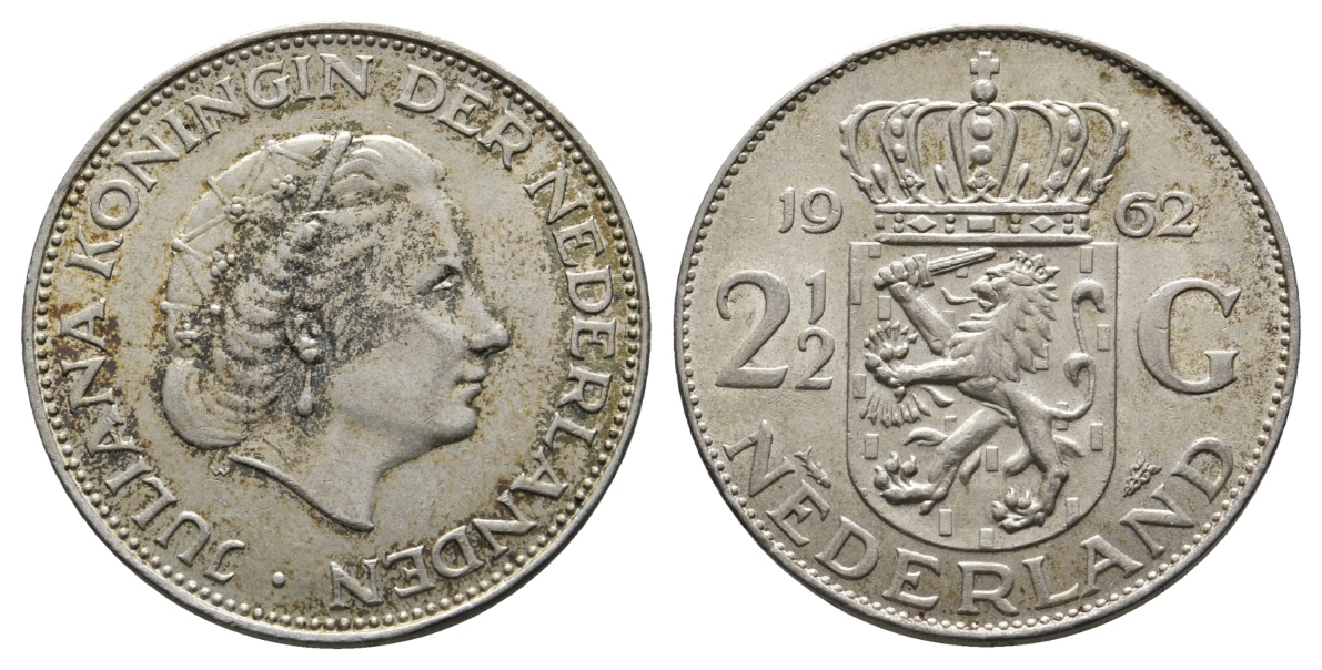  Niederlande; 2 1/2 Gulden, 1962   