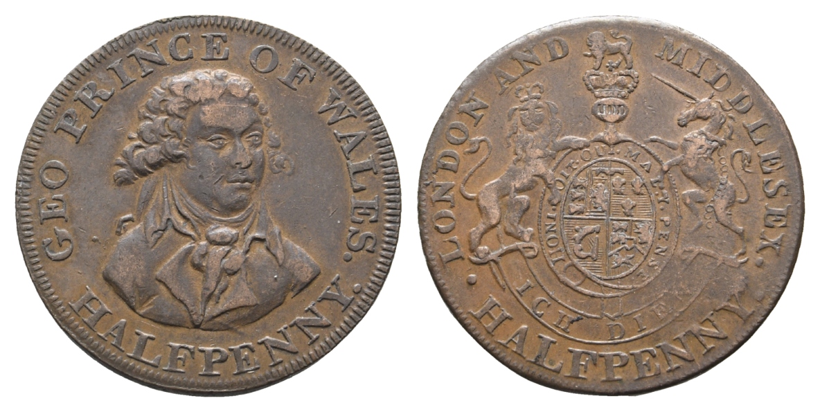  England; Half Penny, o.J.   