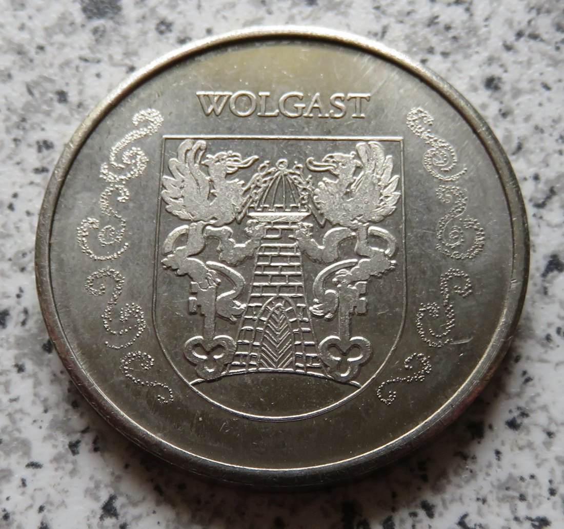  Hettstedt: VEB Stadt- u. Gemeindewirtschaft Wolgast (SGW) / Wolgast, Wappen der Stadt   