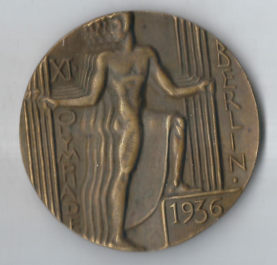  Medaillen III Reich Olympia 1936 v. Otto Placzek Goldankauf Koblenz Frank Maurer F943   