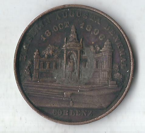  Medaillen Koblenz 1896 Gr.11,26 Gr.Bronze Goldankauf Koblenz Frank Maurer G23   
