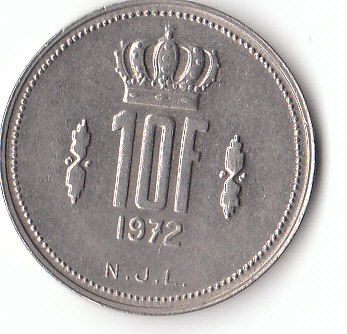 10 francs Luxemburg 1972 (C292)b.   