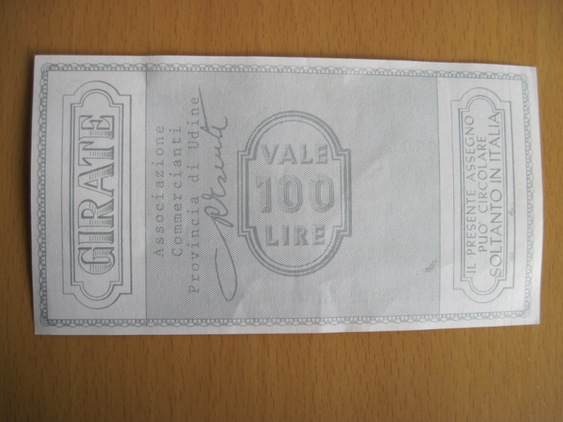  Banknote Geldschein Italien 100 Lire 1976 Banca Cattolica del Veneto   